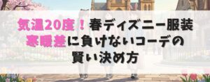 気温20度の春ディズニー服装|寒暖差に負けないコーデの決め方